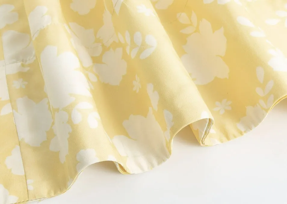 PUFF SLEEVE FLOWER DRESS