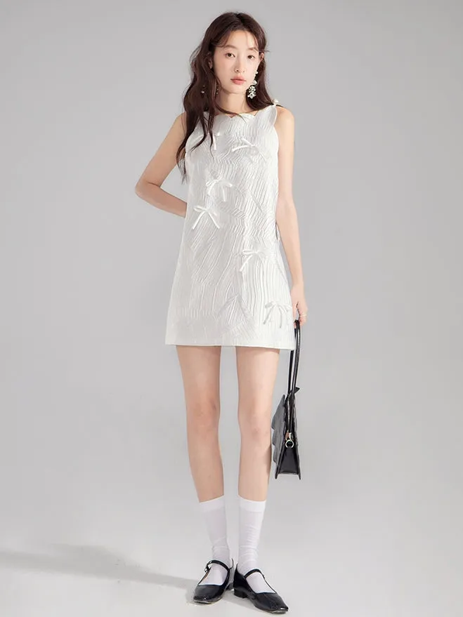 Ribbon Glossy Scallop Feminine Mini-One-Piece