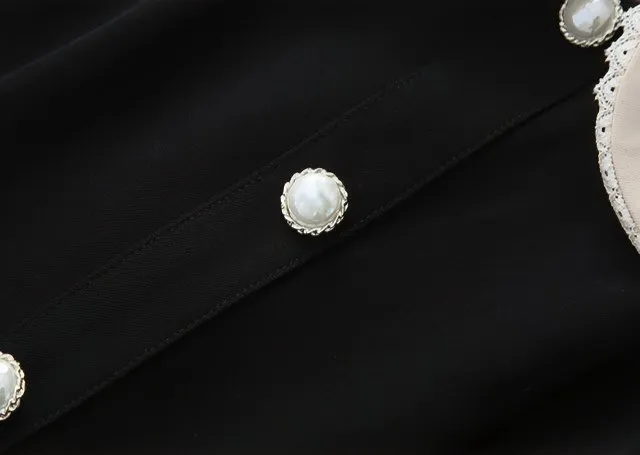 ROUND COLLAR PEARL DRESS