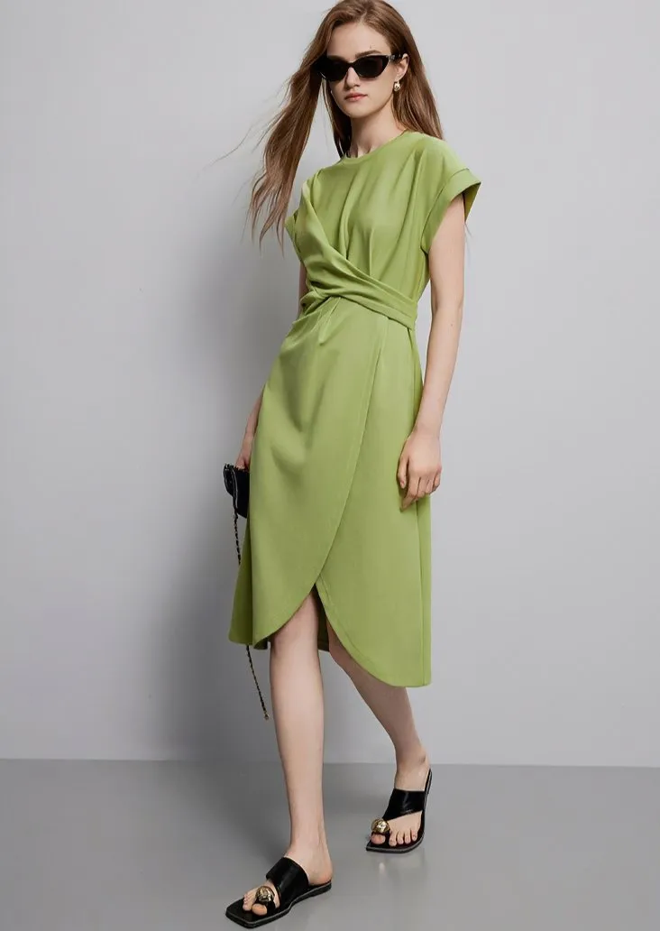 ROUND HEM MIDI DRESS