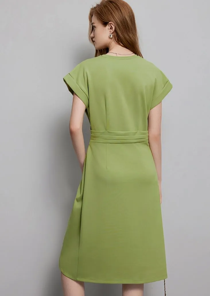 ROUND HEM MIDI DRESS