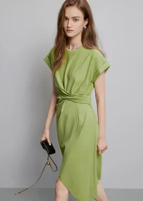 ROUND HEM MIDI DRESS