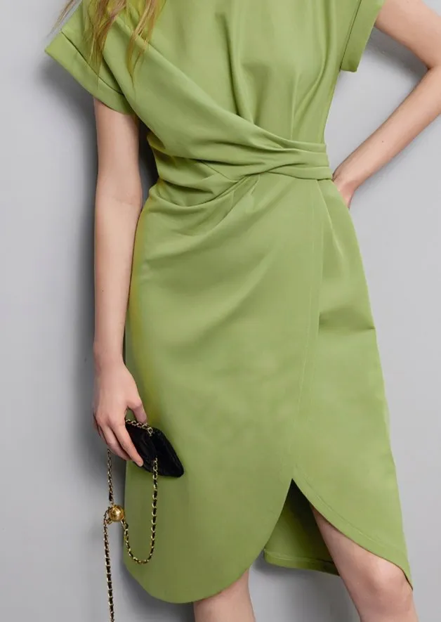 ROUND HEM MIDI DRESS