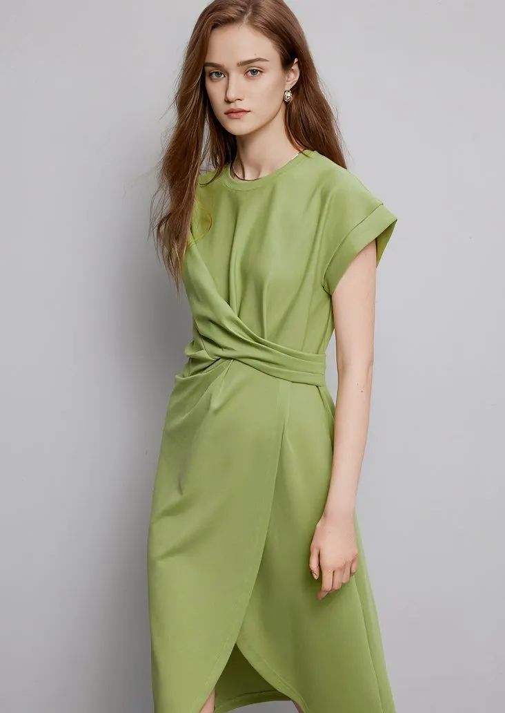 ROUND HEM MIDI DRESS