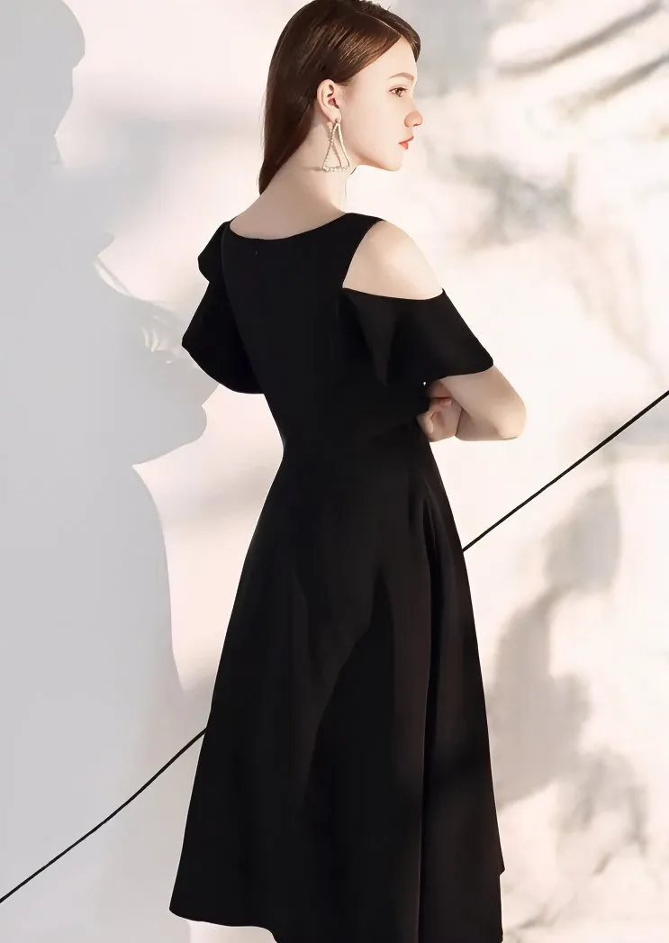 RUFFLE CUT SHOULDER DRESS
