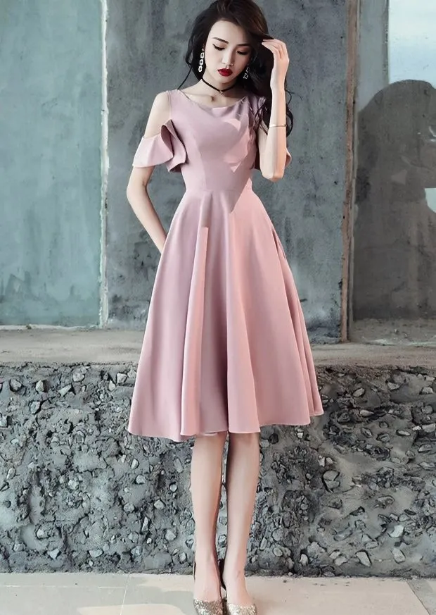 RUFFLE CUT SHOULDER DRESS
