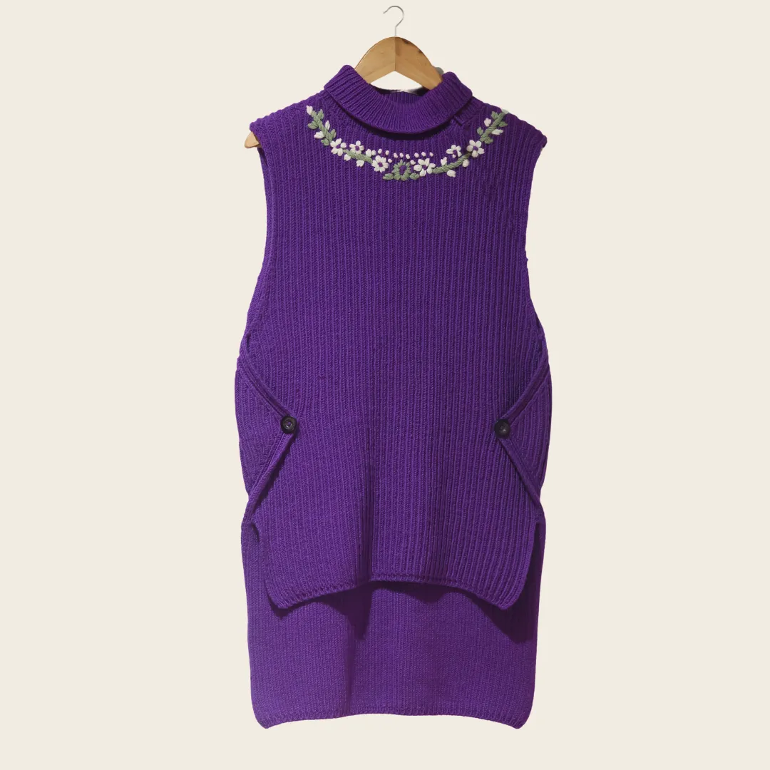 Sakura Woolen Dress – Feminine, Versatile, Handknitted Style