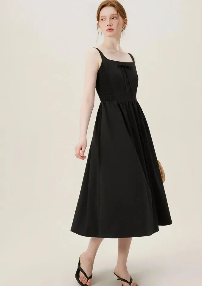 SIDE GATHERED SLEEVELESS DRESS