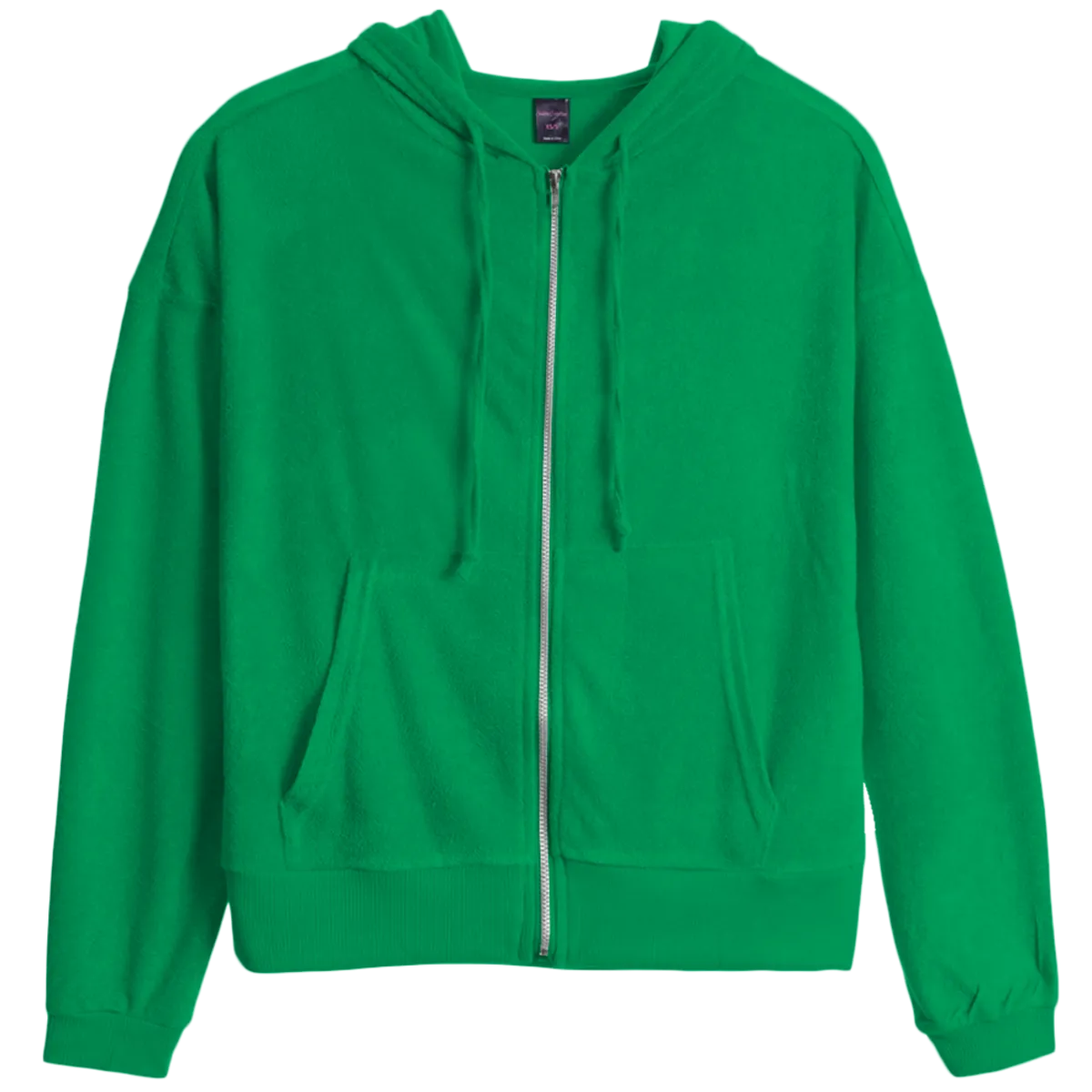 Soft French Terry Full Zip Hoodie - Gucci Green