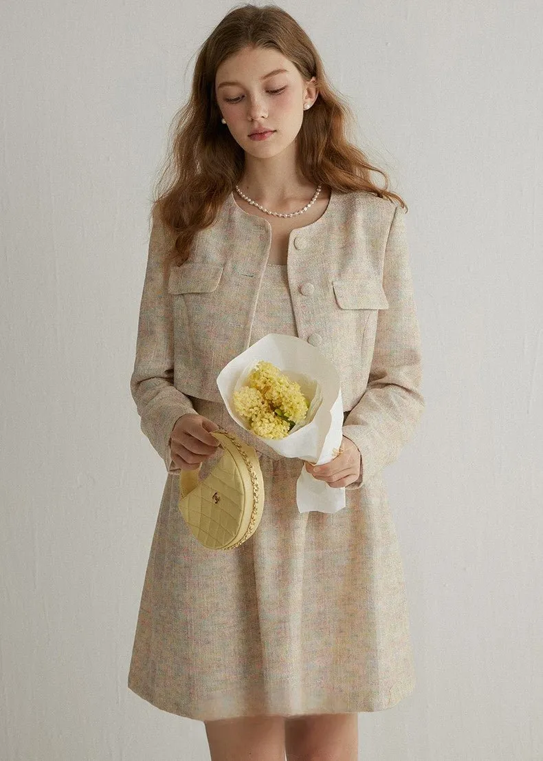 TWEED SHORT JACKET AND DRESS