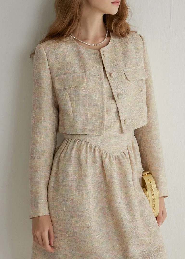 TWEED SHORT JACKET AND DRESS