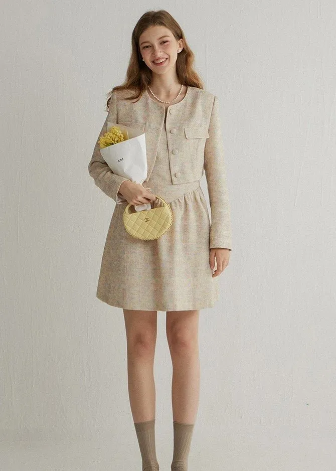 TWEED SHORT JACKET AND DRESS