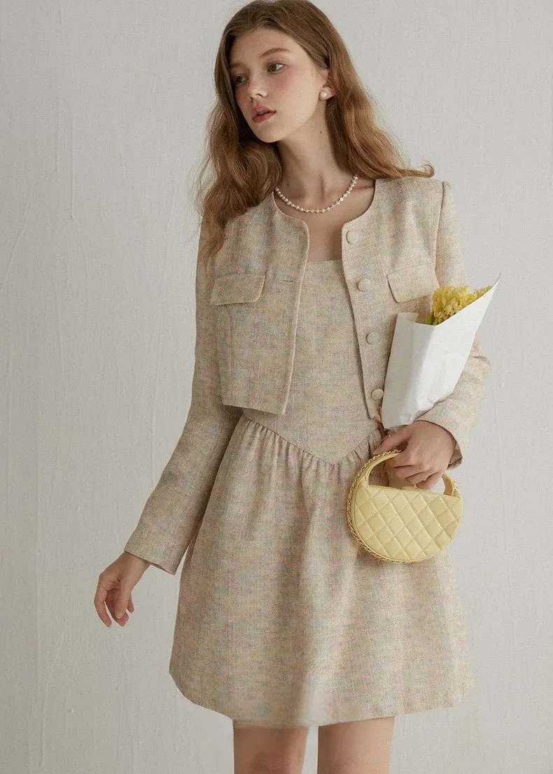 TWEED SHORT JACKET AND DRESS