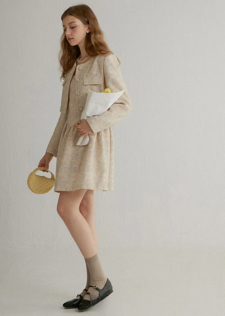 TWEED SHORT JACKET AND DRESS