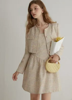 TWEED SHORT JACKET AND DRESS