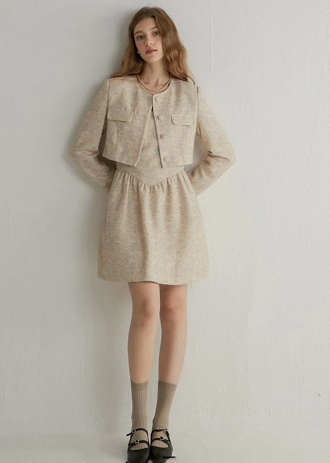 TWEED SHORT JACKET AND DRESS