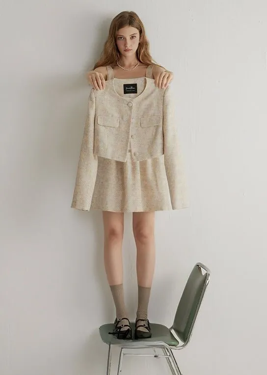 TWEED SHORT JACKET AND DRESS