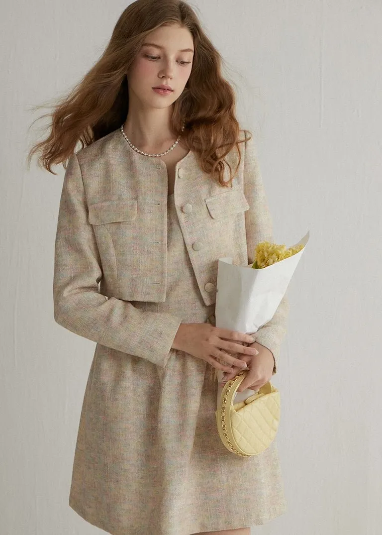 TWEED SHORT JACKET AND DRESS