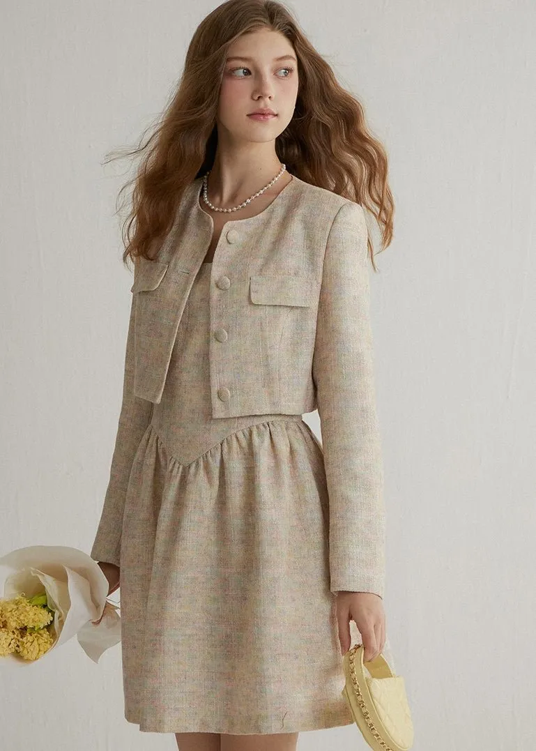 TWEED SHORT JACKET AND DRESS