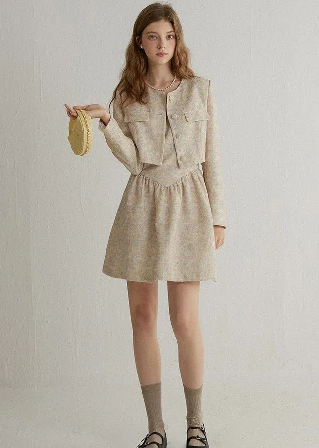 TWEED SHORT JACKET AND DRESS
