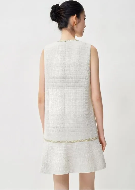 TWEED SLIM ROUND DRESS