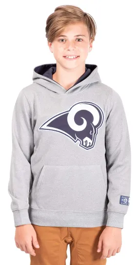 Ultra Game NFL Official Youth Super Soft Hoodie Sweatshirt Pullover - Warm Polyester Blend Los Angeles Rams|Los Angeles Rams
