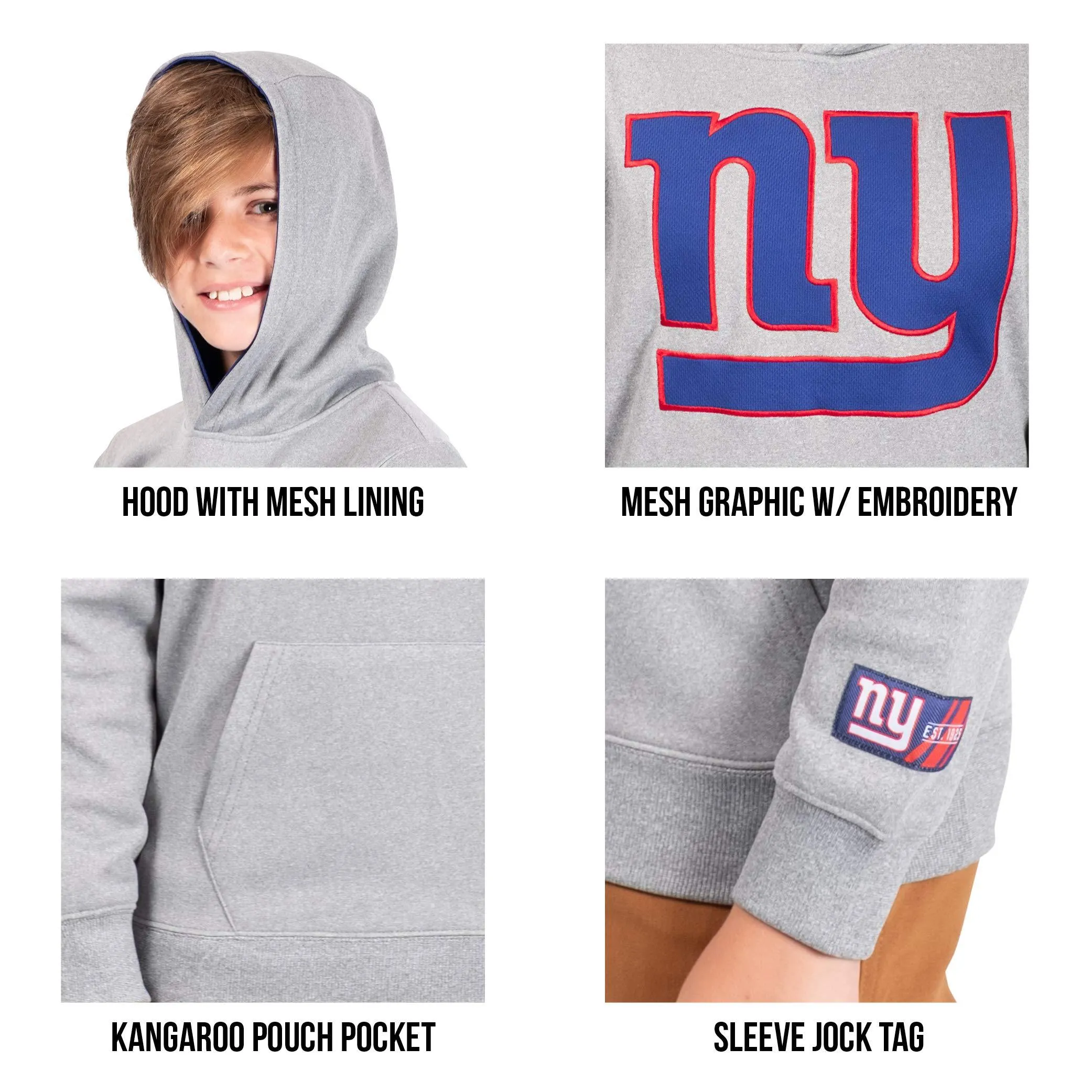 Ultra Game NFL Official Youth Super Soft Hoodie Sweatshirt Pullover - Warm Polyester Blend Los Angeles Rams|Los Angeles Rams