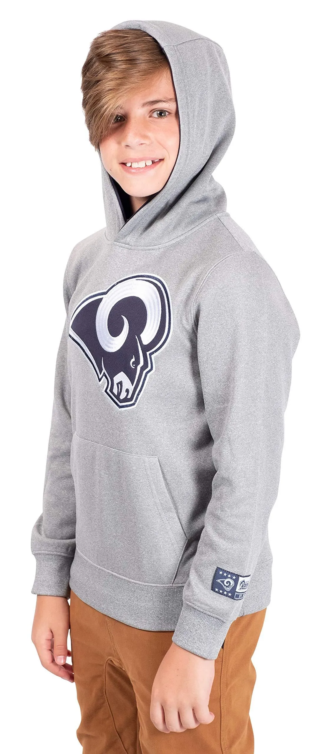Ultra Game NFL Official Youth Super Soft Hoodie Sweatshirt Pullover - Warm Polyester Blend Los Angeles Rams|Los Angeles Rams