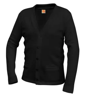 V-Neck Cardigan - World View - Black