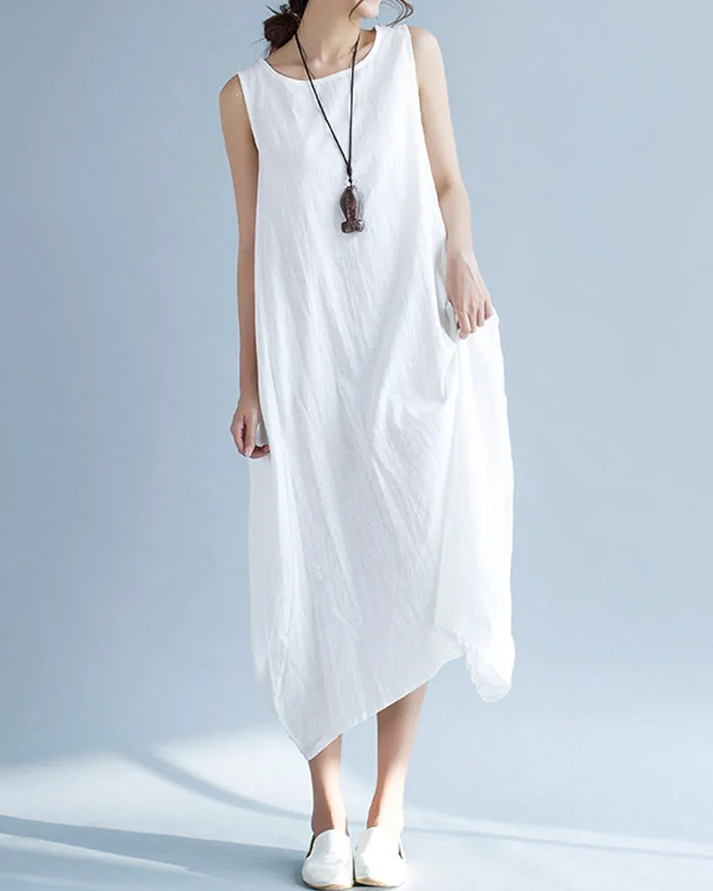 Vintage Losse Casual Boho Chic Swing Maxi Sundress