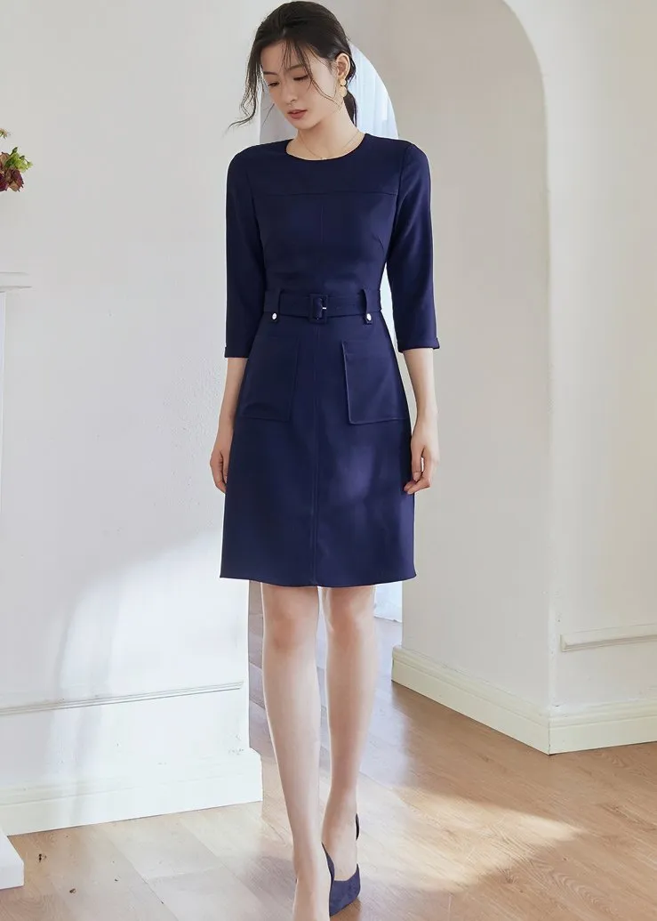 WAIST BELT SLIM DRESS