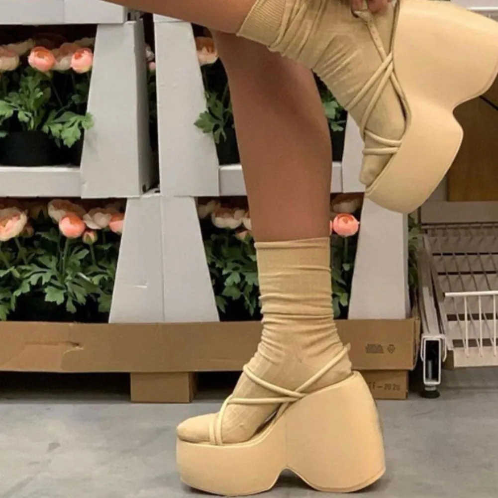Woman Sandals Shoes Wedges High Heeled Comfy Leisure