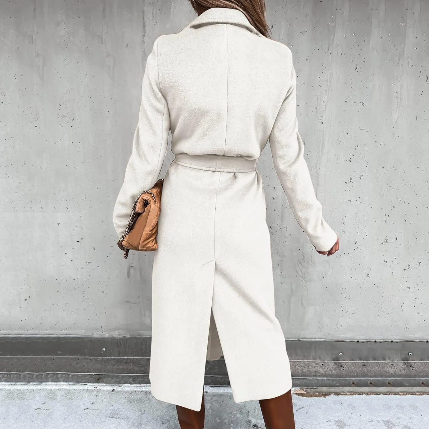 Women's Coats Basic Long Jacket Coat Coat Trench Long Jacket Ladies Slim Long Belt Elegant Winter Coats for Women