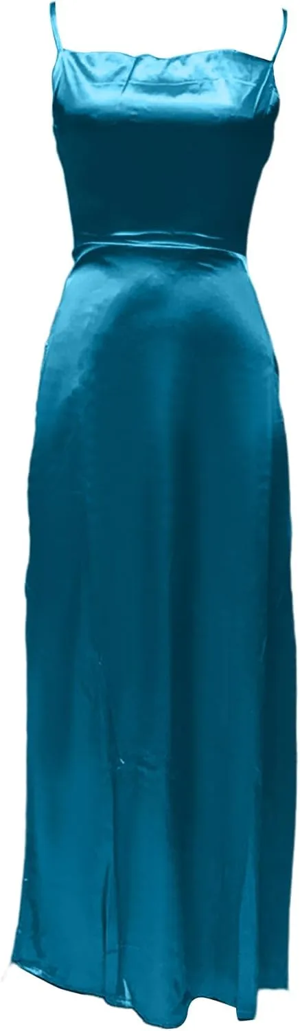 Womens Fairy Skirt Dress New 2024 Slim Fit Sling Sundress Backless V-Neck High Waist Color