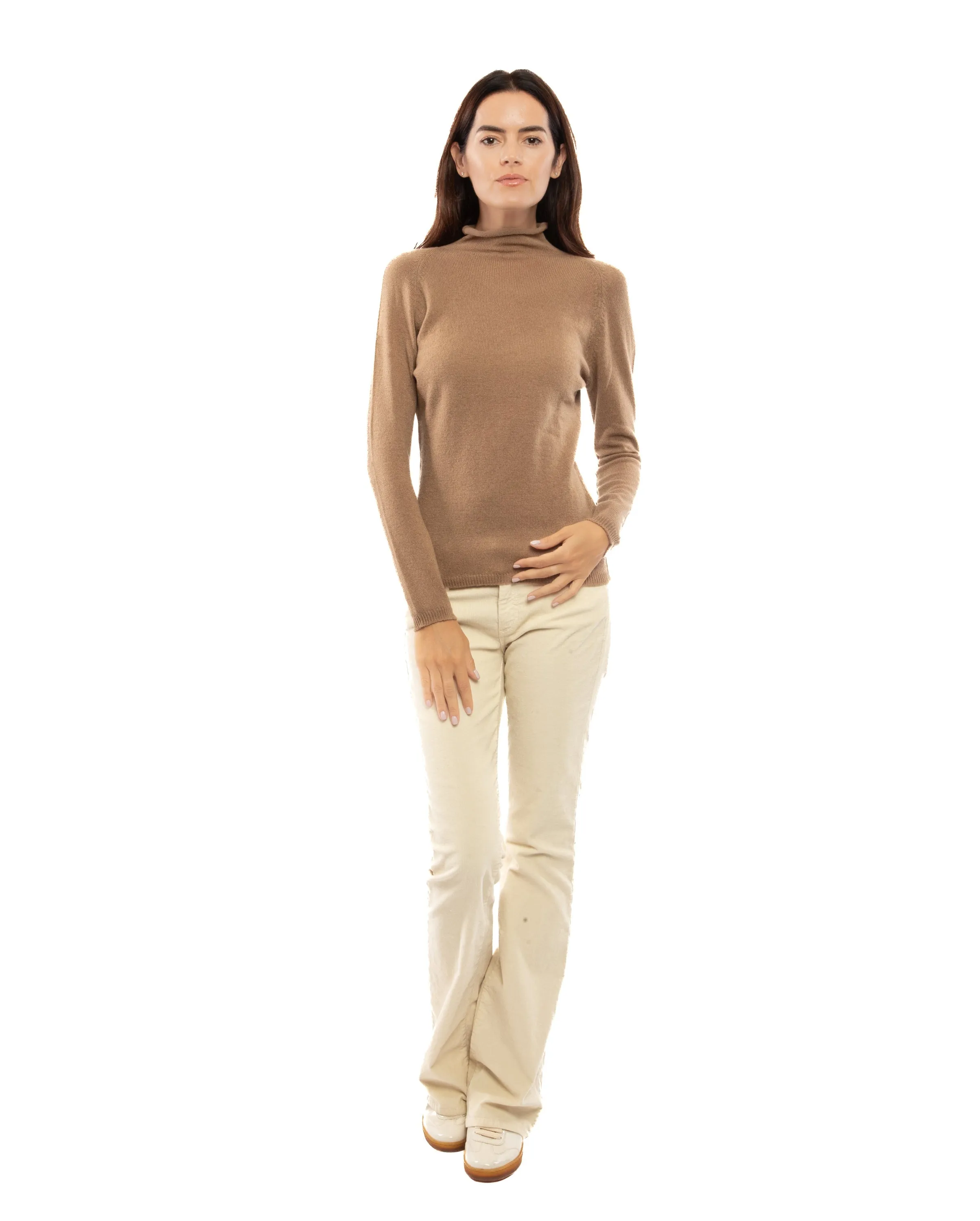 Women's Ultralight Cashmere Raglan Turtleneck Black