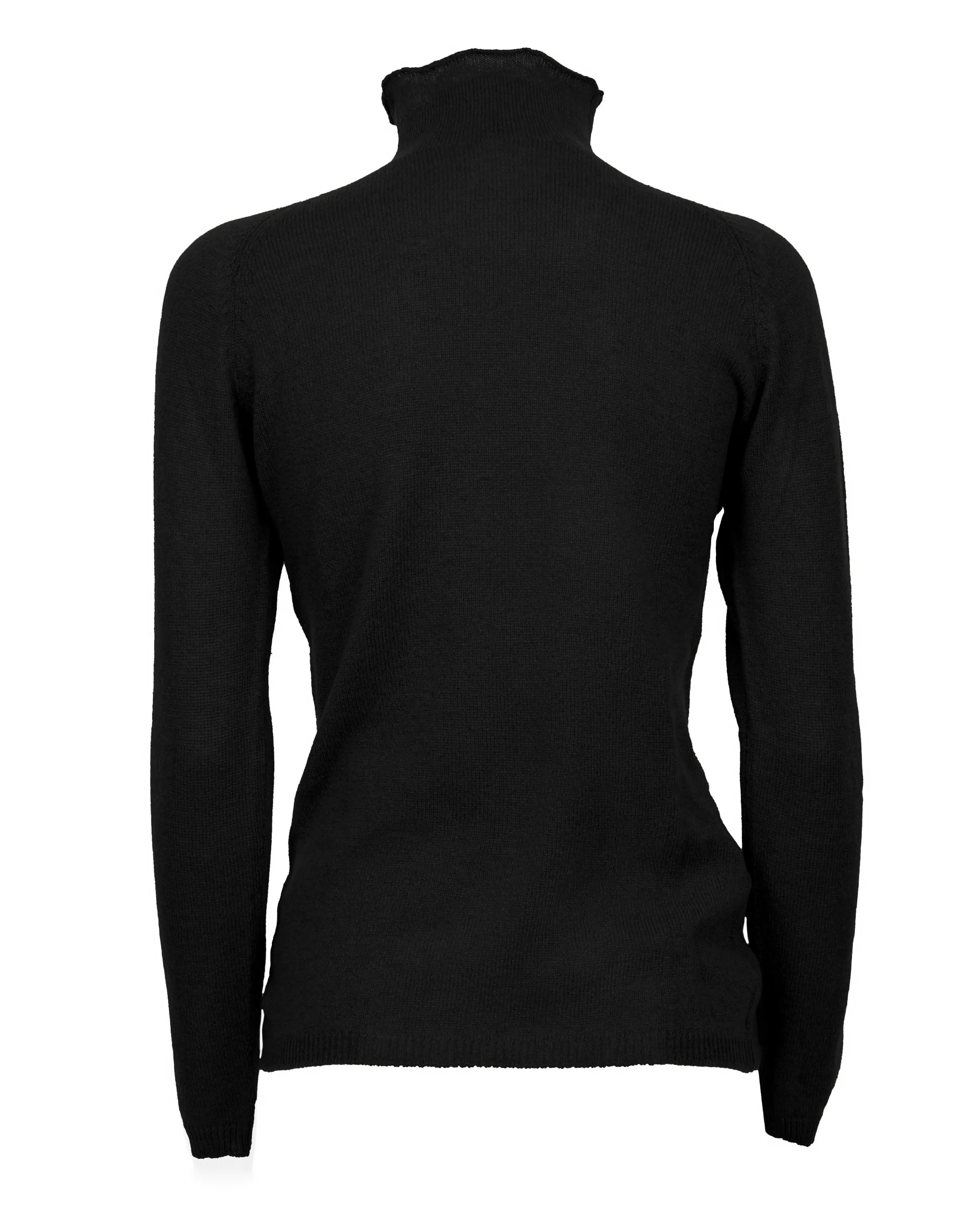 Women's Ultralight Cashmere Raglan Turtleneck Black