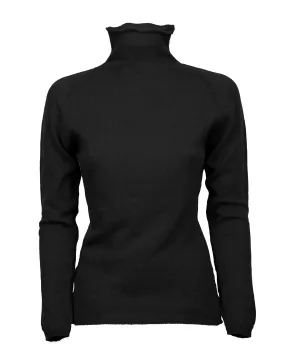 Women's Ultralight Cashmere Raglan Turtleneck Black