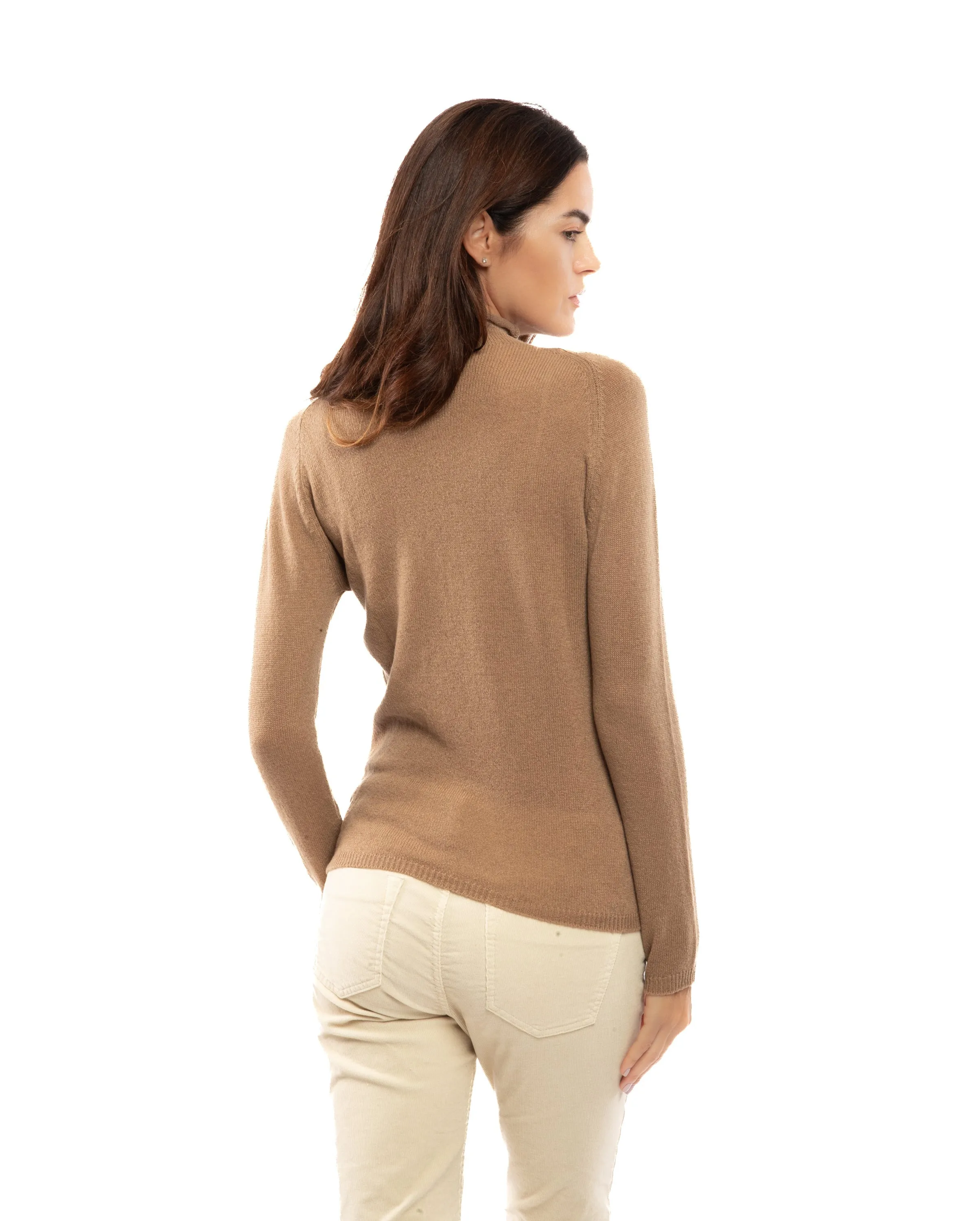 Women's Ultralight Cashmere Raglan Turtleneck Black